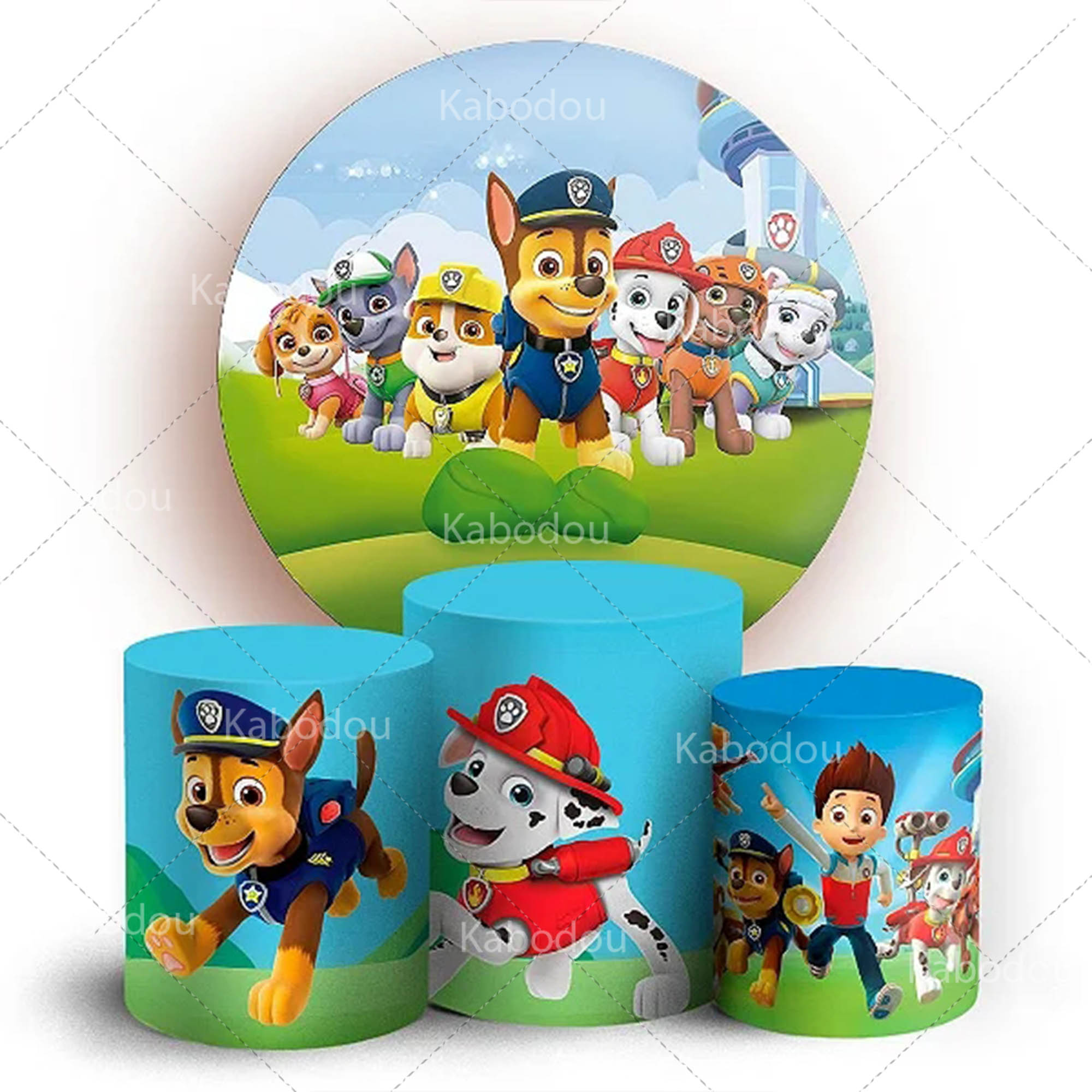 Photography Composition - Paws Patrols Round Backdrop Dog Kid