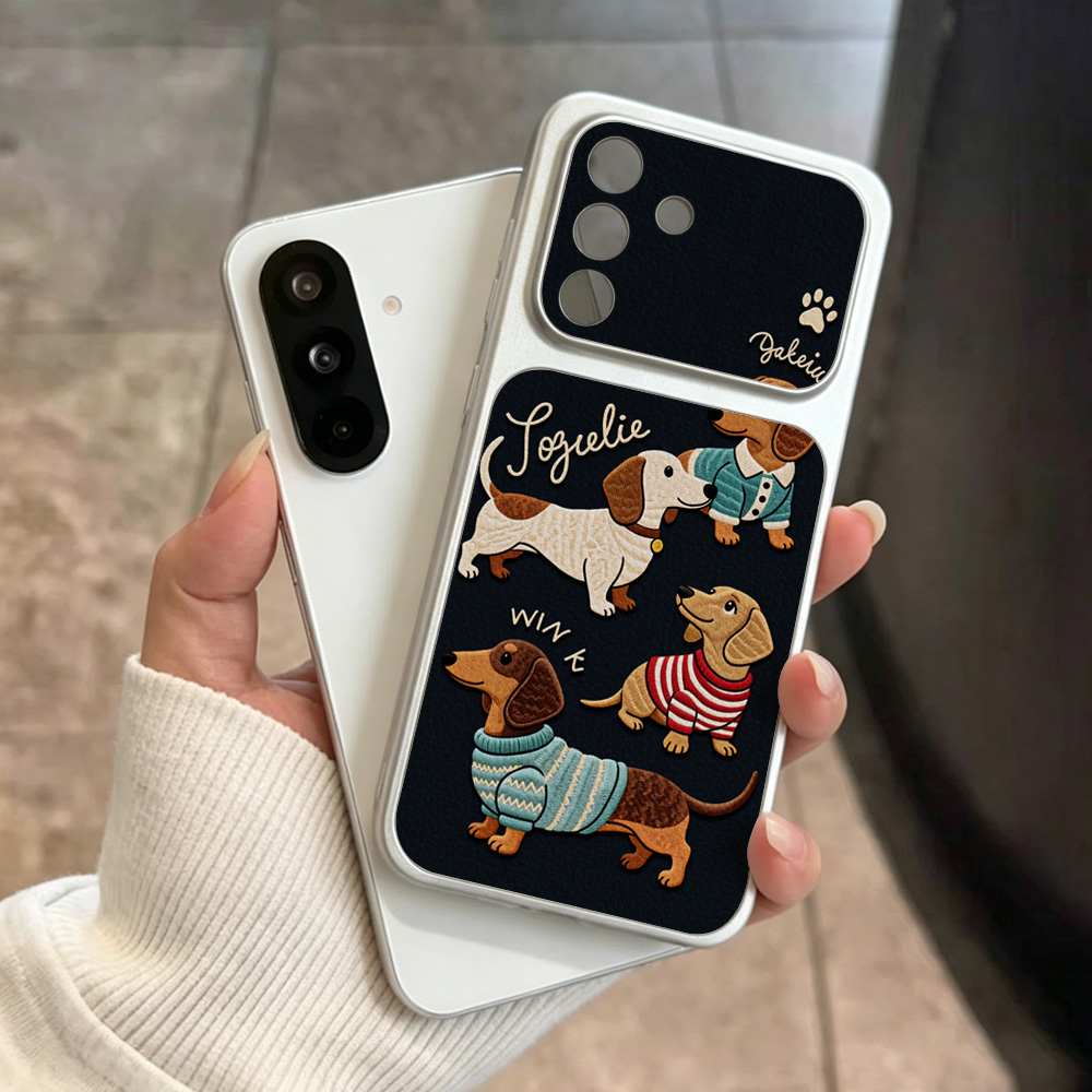 Cartoon Dachshund Phone Case F - Camera Wrist Strap review and price