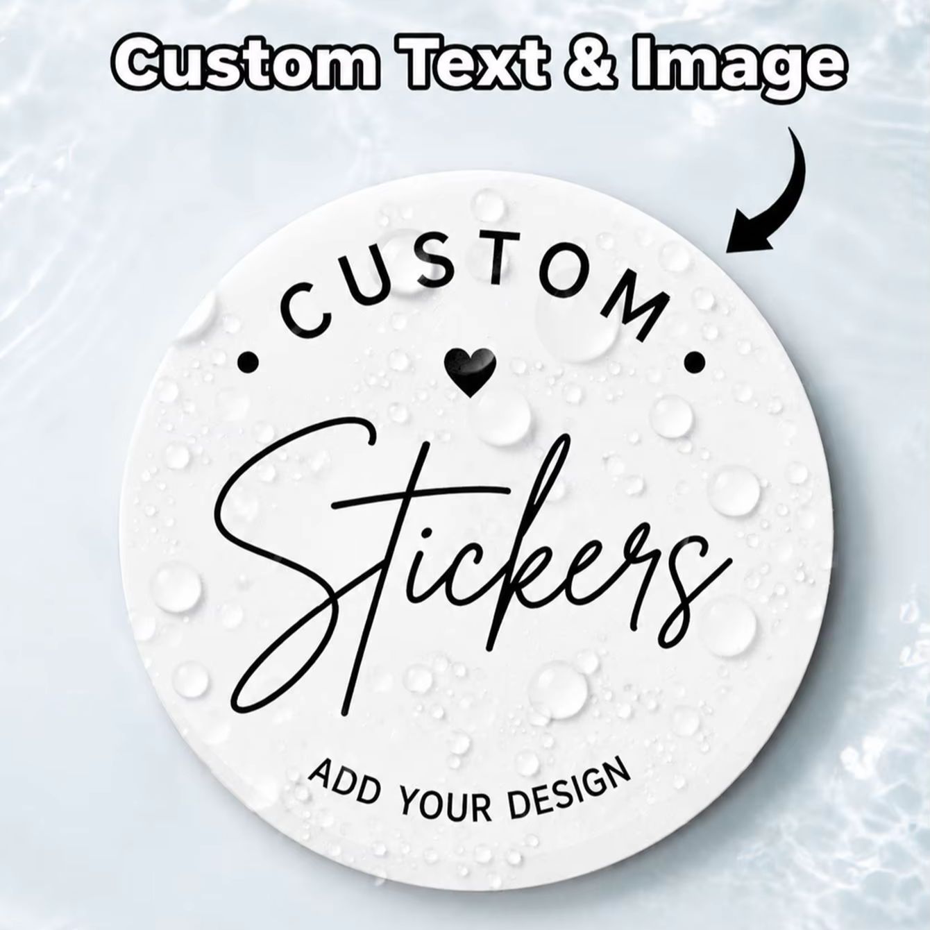 1/50/100PCS Custom Round Water - Photography Logo review and price