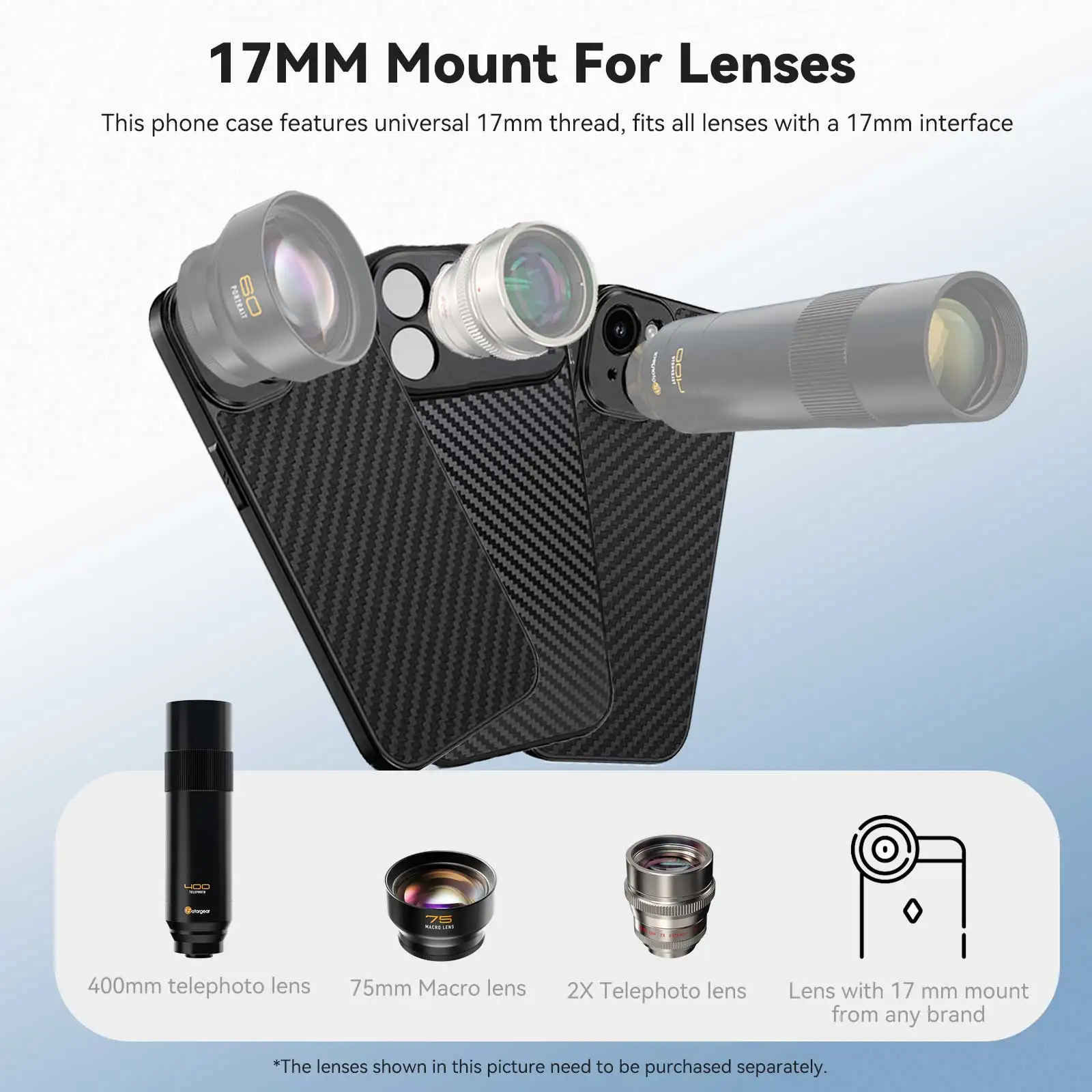 17mm Carbon Fiber Thread Phone - Photography Pro review and price