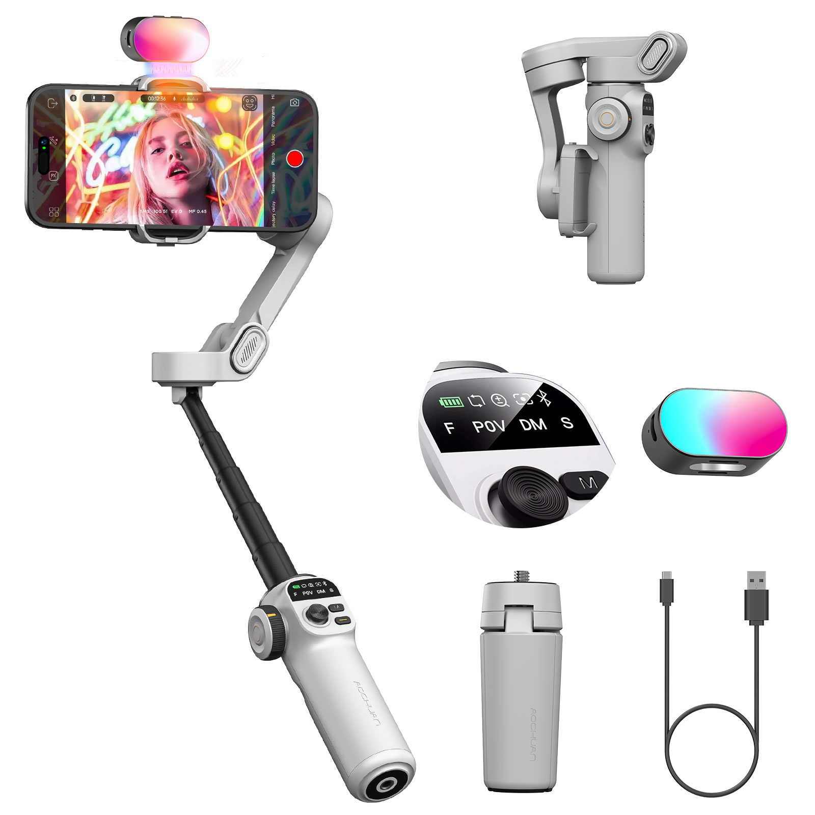 Aochuan Smart X2 Kit White 3 A - Handheld Stabilizer Gimbal review and price