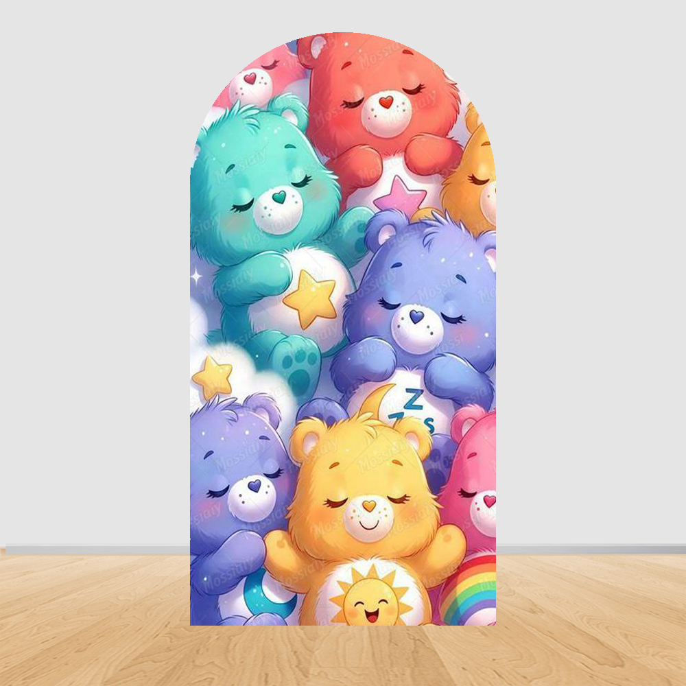 Cute Rainbow Bear Arch Backdro - Photography Composition review and price